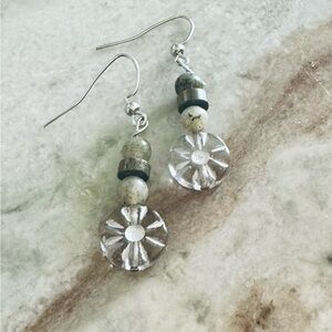 AVILA Rebel Stone Earrings- Czech Glass x Labradorite x Amethyst Edition